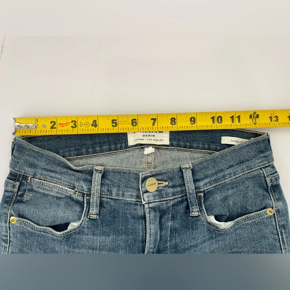 Frame Le High Skinny Denim Distressed Jeans Size 25